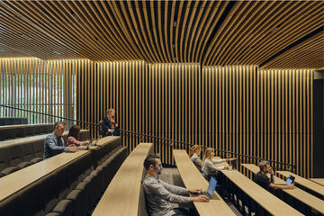 inside one of the life and minds lecture theatres c nbbj ty cole